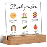 Teacher Thank You Gifts, Graduation Keepsake Gift Acrylic Sign, Teacher Appreciation Gifts for Women Men from Student, Graduation Gift Desk Decor 4 x 4 Inches