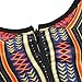 Women's African Tribal Print Bikini High Cut Monokini One Piece Swimsuit Backless Swimwear (M, Black)
