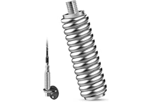 Marketty SS-3H CB Antenna Spring, Stainless Steel Heavy Duty CB Radio Antenna Mount Spring, Spring to Fit Mobile/in-Vehicle CB Radio Antenna Mount Up to 60" Long and 3/8" X 24 Thread (Sliver)