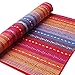 Cotton Table Placemats Set of 4 Woven Braided Ribbed Washable Table Mats, 12