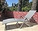Kozyard Cozy Aluminum Beach Yard Pool Folding Reclining Adjustable Chaise Lounge Chair (1 Pack, Gray)