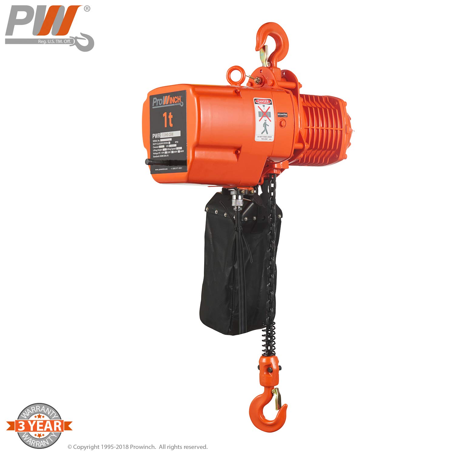 Prowinch 1 2 Ton Electric Chain Hoist Wireless 1000 Lbs Capacity ft Lifting Height G100 Chain Water Resistant Pendant Control M4 H3 Duty Cycle 3 Phase 8 240 460v Hoists Accessories Power Hoists Svanimal Com