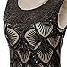 eforpretty 1920s Dresses Sequin Mermaid Long Gown V-Back Beads Evening Prom for Womens