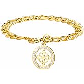 kkjoy Witches Knot Bracelet Stainless Steel Celtic Magic Wiccan Symbol Pendant Witchcraft Amulet Crystal Jewelry for Women Men