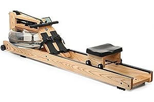 WaterRower Ash Rowing Machine with S4 Monitor | USA Made Water Rower | Original Handcrafted Erg Row Machine for Home Use & Gym