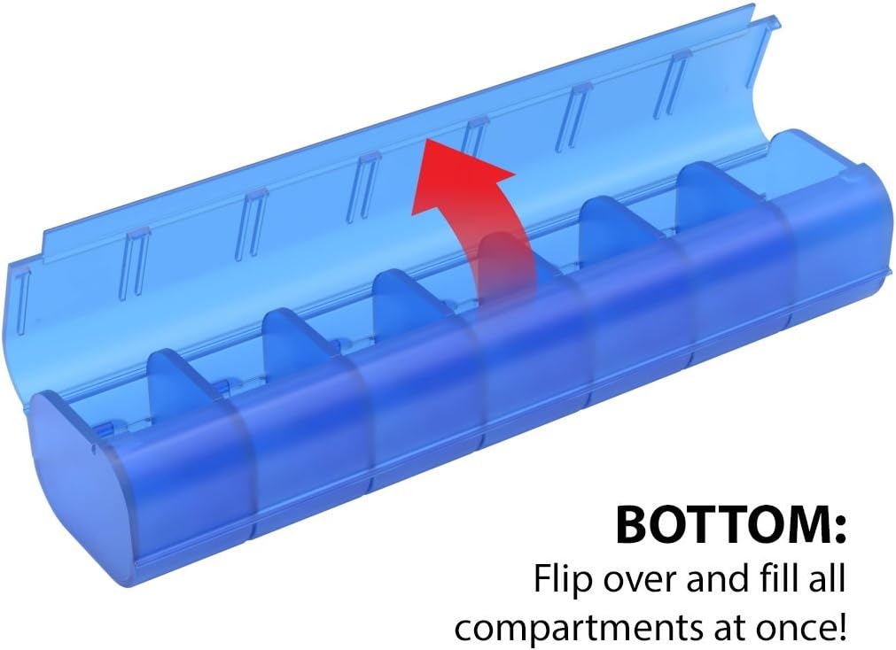 Ezy Dose Easy Fill (7-Day) Pill, Medicine, Vitamin Organizer Box | Weekly, 2 Times a Day, AM PM | Large Compartments | Colored Lids: Health & Personal Care