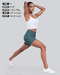 CHRLEISURE Womens Biker Yoga Shorts with