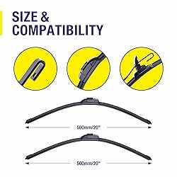 20"-2 Pack Windshield Wiper Blades Replacement For