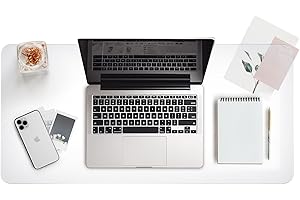 RENMTURE Clear Desk Mat Pad, Large Mouse Pad, Transparent PVC Writing Desk Pad Desk Protector for Home Office (36"x17", Clear)