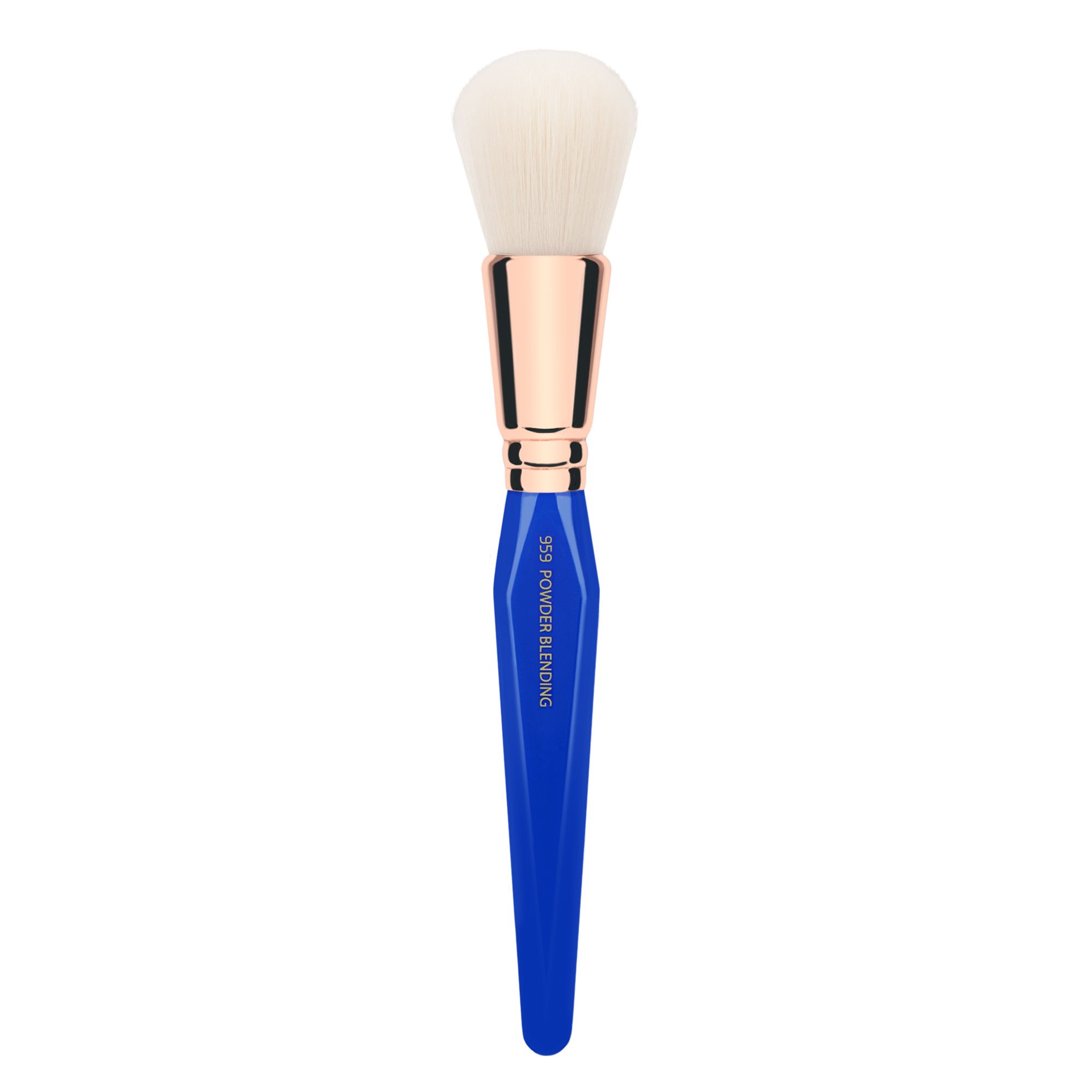 Bdellium Tools Professional Makeup Brush - Golden Triangle 959 Powder Blending - With All Vegan and Soft Synthetic Fibers, For Blending Powder (Blue, 1pc)