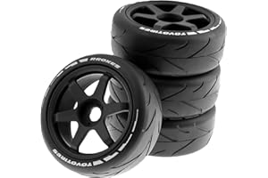 XUSIJAKQ1 Sturdy 1/8 Scale RC Car Wheel Rim And Tires Upgrade With Rubber Offers Durability 1/8 Scale RC Car Wheel Rim And Ti