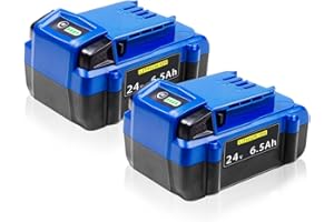 Azonpower Replacement Kobalt 24V Battery 6.5AH Compatible with Ko balt 24V Max Battery for KB624-03 KB524-03 KB424-03 KB224-03 KB124-03 Cordless Power Tool 24 Volt Kobalt Batteris （2-Pack）