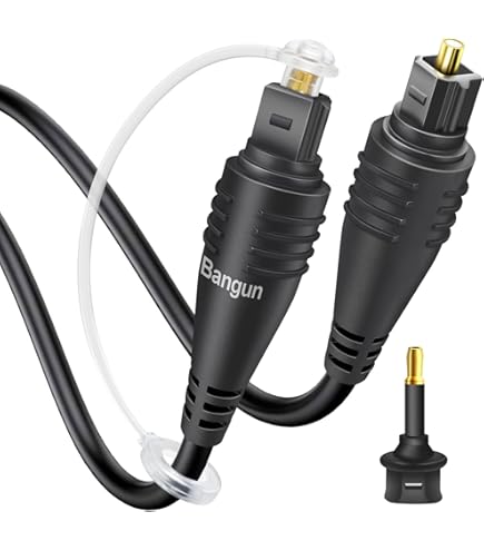 GearIT Digital Optical Audio Cable 15ft - Toslink For HDTV, Sound Bar, Home Theater