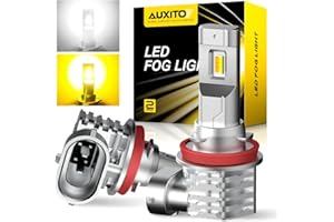 AUXITO H11 H8 H16 Switchback LED Fog Light Bulbs, 6500K White/3000K Amber Yellow, 8000LM 500% Brightness, Dual Color White Ye