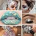 Body Glitter Gel Set 4 Colors Sequins Chunky Colorful Eyeshadow Glitter Holographic Body Gel for Festival Party Face Makeup Hair Eye Lips Shimmer Gold,Silver,Purple,Green