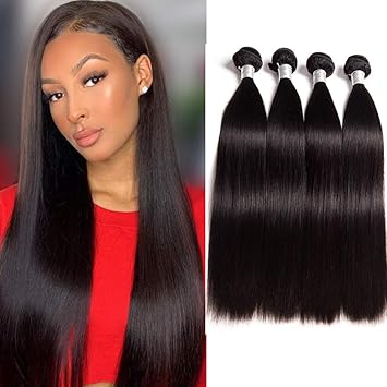 Amazon Com Lumiere Hair Brazilian Straight Human Hair 4 Bundles