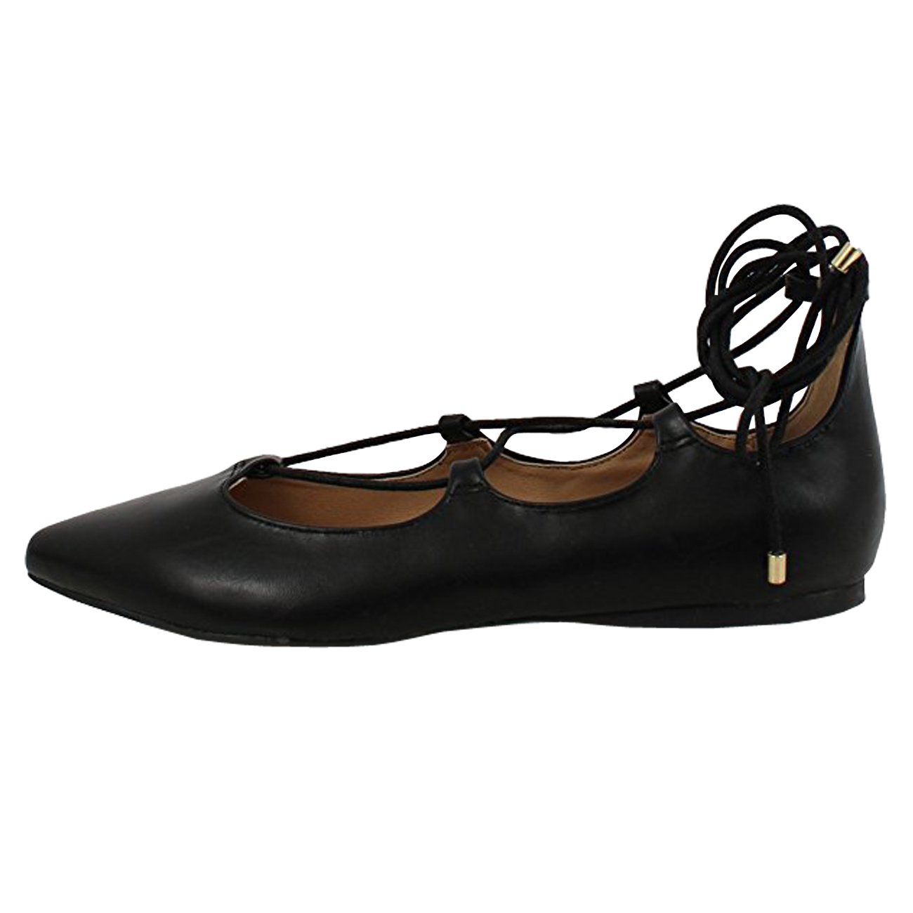 City Classified Comfort Pointy Lace Up Ballet - Image 4