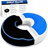 AnboCare Donut Gel Sitting Pillow - Orthopedic Memory Foam for Tailbone Pain, Hemorrhoid, Bed Sores, Postpartum, Prostate, Coccyx &amp; Sciatica Pain