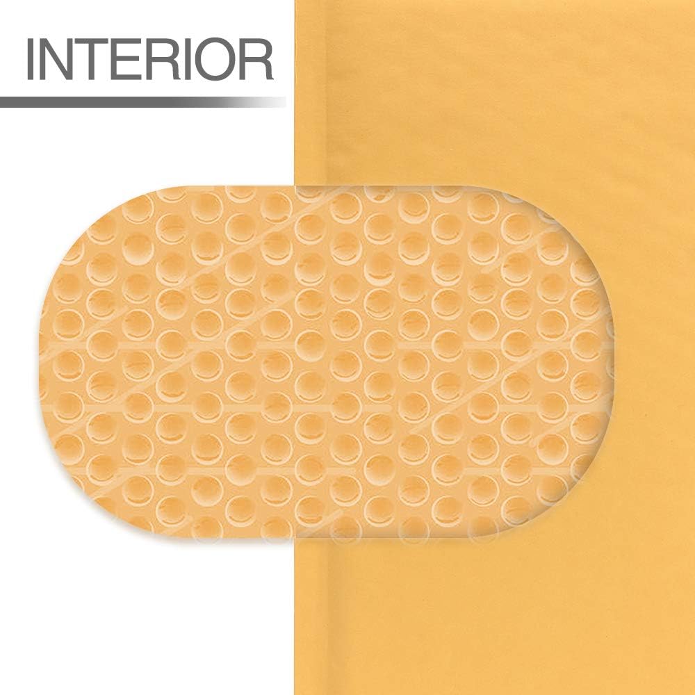 FUXURY FU GLOBAL #0 6x10 Padded Envelopes Kraft Bubble Mailers Small Bubble Envelopes 25pcs : Office Products