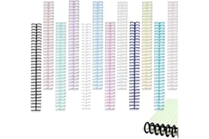Jindizi 12 Pcs PVC Loose-Leaf Coil Comb PVC Notebook Spines, 30 Rings Binding Ring Loose Leaf Binder, PVC Binding Strips Bind