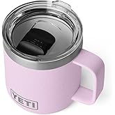 YETI Rambler 10 oz Ceramic Lined Stackable Mug, Vacuum Insulated, Stainless Steel with MagSlider Lid, Cherry Blossom