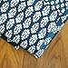 RAJRANG Quilted Indigo Blue Patchwork Cotton Throw Blanket Indian Decorative Super Soft Warm Blanket for Sofa Couch 50 x 60 Inches