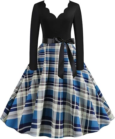 plaid prom dress