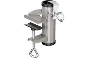 Heavy Duty Parasol Holder Patio Umbrella Clamp, Attaches to Railing Maximizing Patio Space and Shade, Umbrella Holder for Out