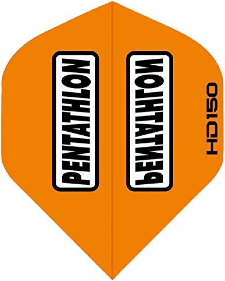 3 Sets of Standard Size Pentathlon HD150 Dart Flights Orange