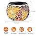 voona Solar Mosaic Glass Table Lights 2 Pack Waterproof Warm White LED Multi-Color Night Lights Table Lamps for Outdoor Garden Indoor Decoration (Multi-Colored)