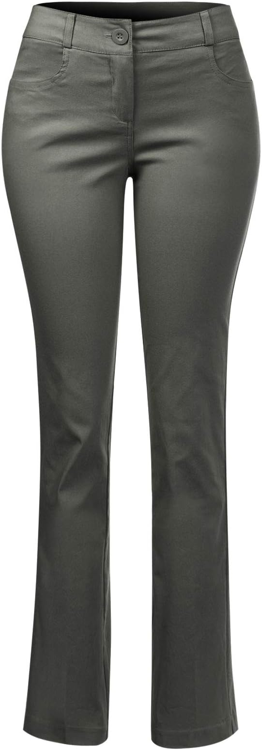 Design by Olivia Women's Comfy Bootcut Curvy Fit Trouser Pants
