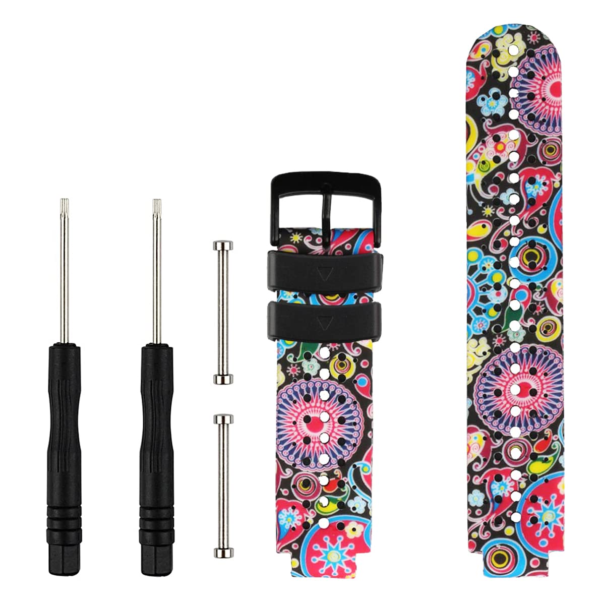 honecumi Garmin Forerunner 735XT Replacement Watch Band Strap for Garmin Forerunner 220/230/235/620/630 Running Watch Bands for Garmin Approach S20 S5 S6 Smart Watch, Silicone