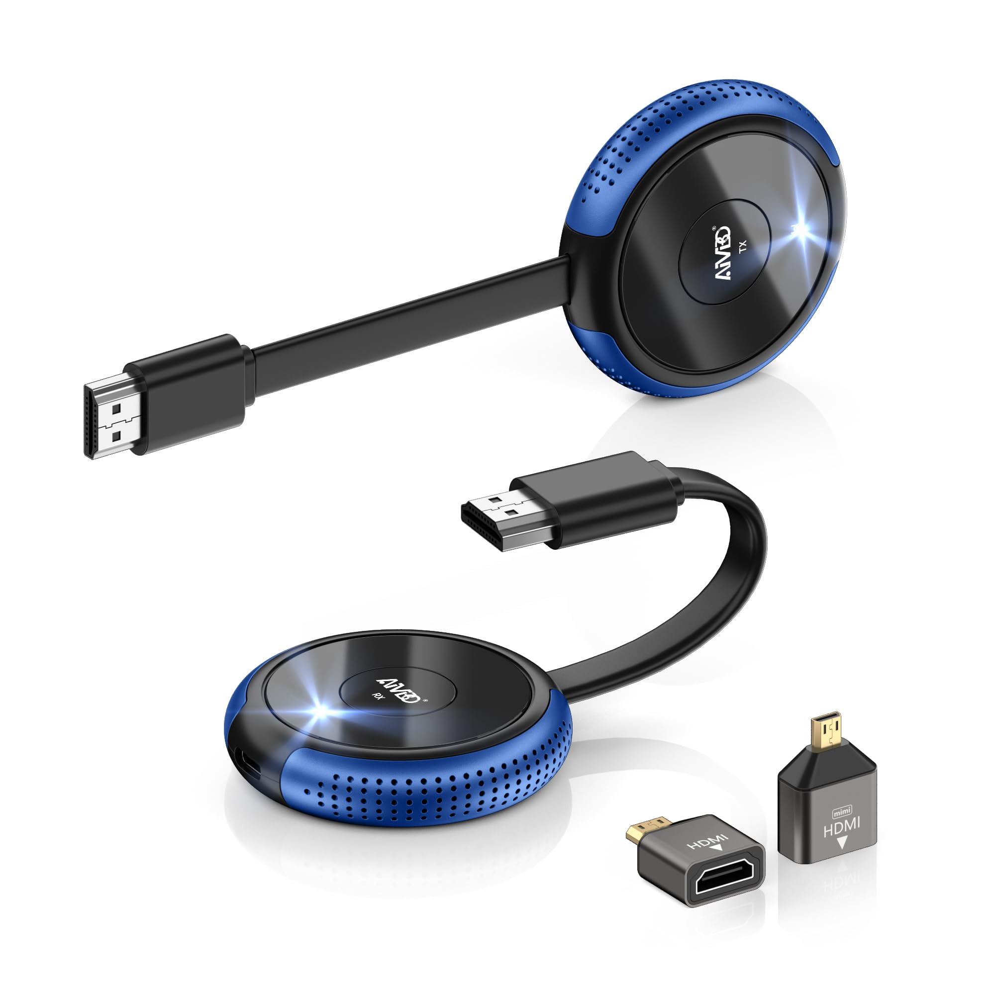 Wireless HDMI Transmitter and Receiver 4K/5.8G, Plug and Play HDMI Wireless Extender Sender for Meeting, Home, School from Laptop/TV Box/Camera/PS5/USBC to HDTV/Monitor/Projector 165FT/50M