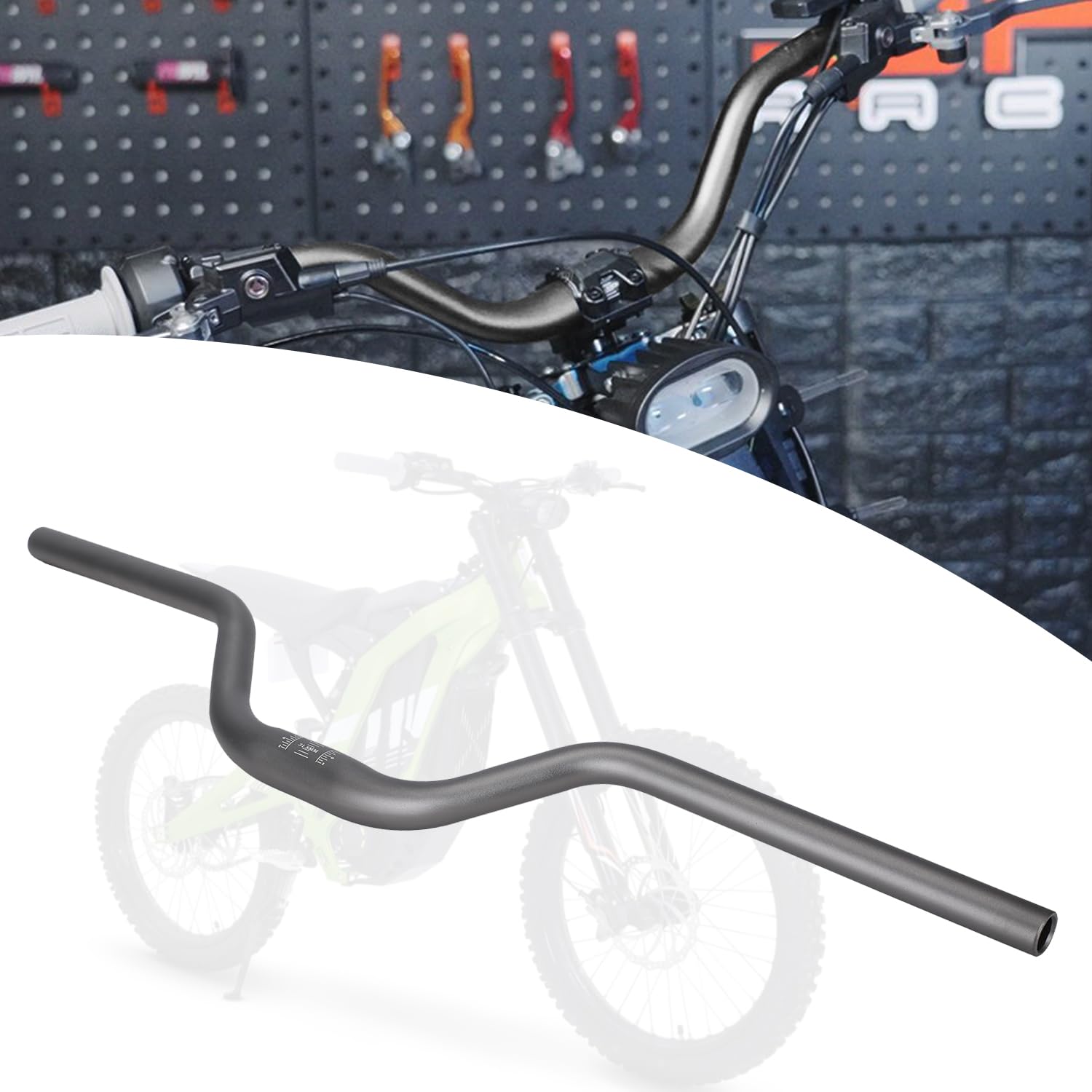 High Rise Handlebars for Surron,Motorcycle Handlebar High Rise Handle Bars for Surron Sur-Ron Light Bee S/X X160/X260 Bicycles-Titanium