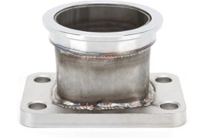 Klanata Stainless Steel T3 to 2.5in V Band Turbo Flange Adapter, 4 Bolt Conversion for Car Applications