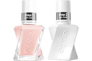 Essie Gel Couture Longwear Nail Polish Kit, Sheer Nude Pink, Fairy Tailor + Top Coat, 0.46 fl oz each