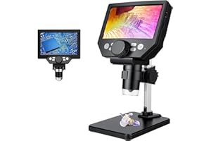 LCD Digital Microscope,4.3 Inch 1080P 10 Megapixels,1-1000X Magnification Zoom Wireless USB Stereo Microscope Camera,10MP Cam