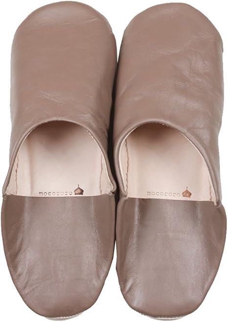 Amazon モロッコ バブーシュ Mocororo Luxe 本革 プレーン 無地 ルームシューズ スリッパ レディース メンズ メンズm Cafebrown Mocororo スリッパ 通販