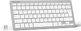 TECKNET 2.4G Wireless Keyboard Ultra Slim Small Keyboard with 14 Hotkeys