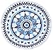The Riviera Towel Company Round Tree Swing Cover - Super Plush 100% Cotton Terry - Heavy Thread Count Mandala Roundie - Hygge Boho Hippy Chic Santa Cruz Blue
