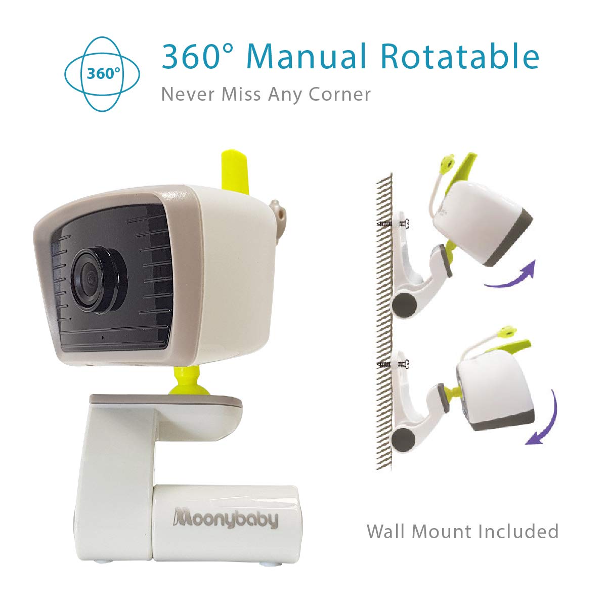 moonybaby split 50 baby monitor with 2 cameras and audio