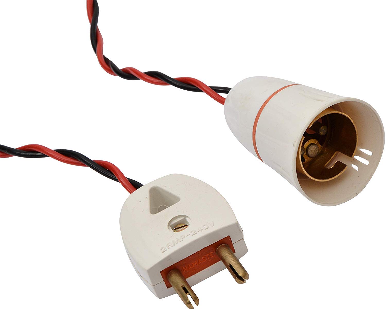 Buy Bulb Holder with Flexible Wire and 2 Pin Plug (4 Meter Wire) Online