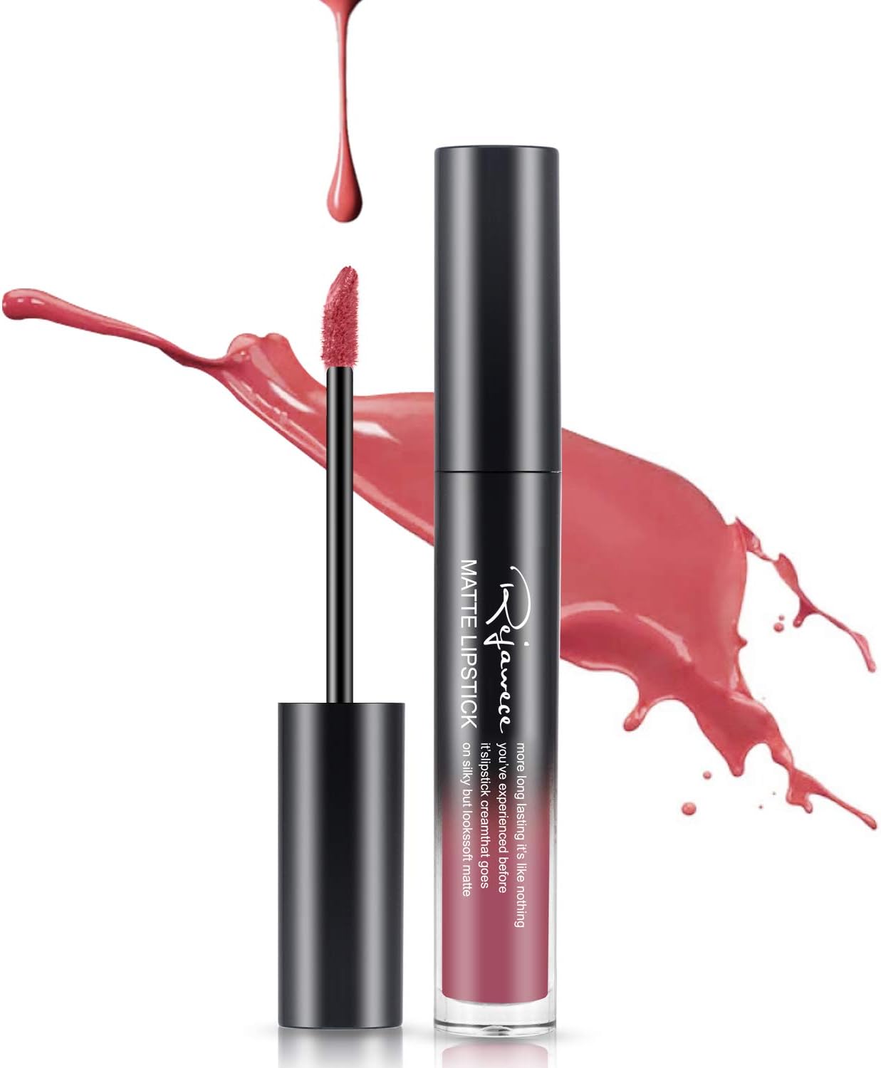 Lip Gloss by Rejawece - Waterproof Long Lasting Matte Lip Gloss Liquid Lipstick Beauty Makeup Cosmetics Lip Stick - Single Color 2#