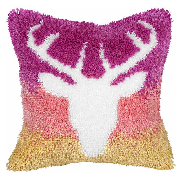 Orchidea Latch Hook Kit: Cushion: Large: Stag, 40 x 40cm