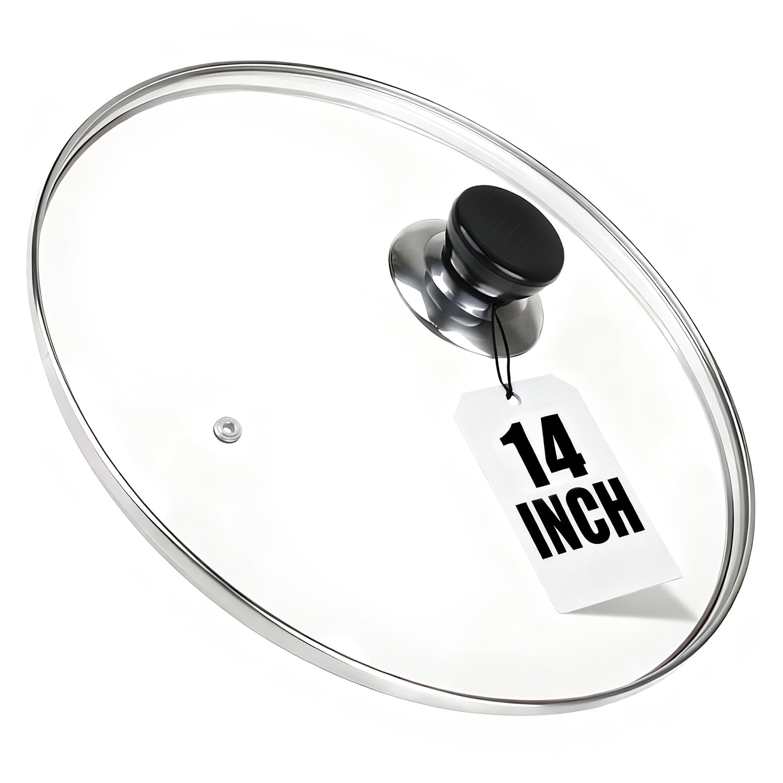 Photo 1 of 14 Inch Pan Lid, 14'' Frying Pan Lids, Tempered Glass Cast Iron Lid for Skillets, Fry Pan, Wok Pot (14 inch)