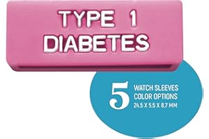 RockaDex Medical Alert Type 1 Diabetes - Watch Sleeve Alert x 2 Pack Suits Most Bands.