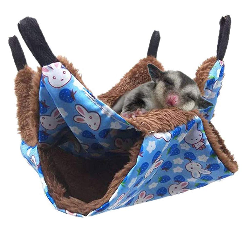 Oncpcare Pet Cage Hammock, Bunkbed Sugar Glider Hammock, Guinea Pig Cage Accessories Bedding, Warm Hammock for Small Animal Parrot Sugar Glider ferret Squirrel Hamster Rat Playing Sleeping
