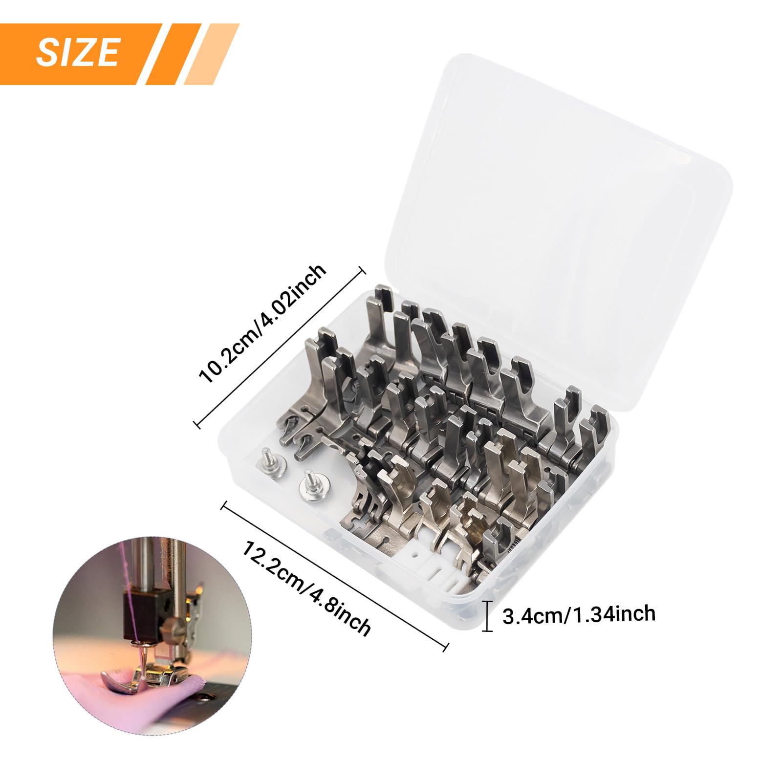 Sewing Presser Foot Set 25Pcs, Sewing Machine Presser Feet Kit Accessories for JUKI DDL-5550 8500 8700 9000 Industrial Professional Domestic Sewing Machine