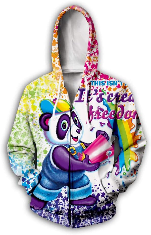 Unisex 3D Lisa Frank Printed Cartoon Hoodie Funny Hoodies Sweatshirt Drawstring with Pockets