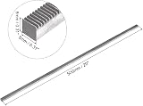 sourcing map 0.5 Mod 8x8mm 500mm Carbon Steel Rack for Motor Pinion Gear view 2